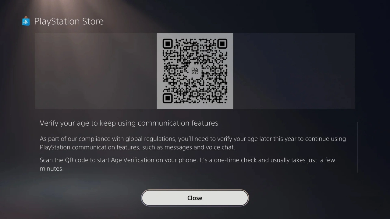Sony exige une vérification d'âge sur PS5